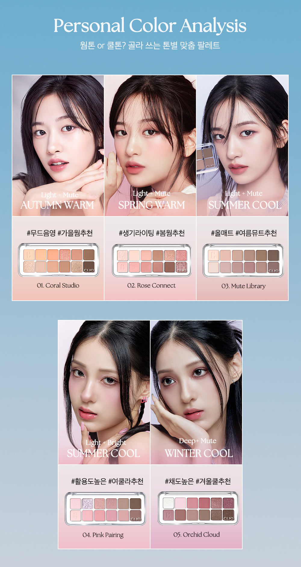 Clio 十二色眼影「透明壳」